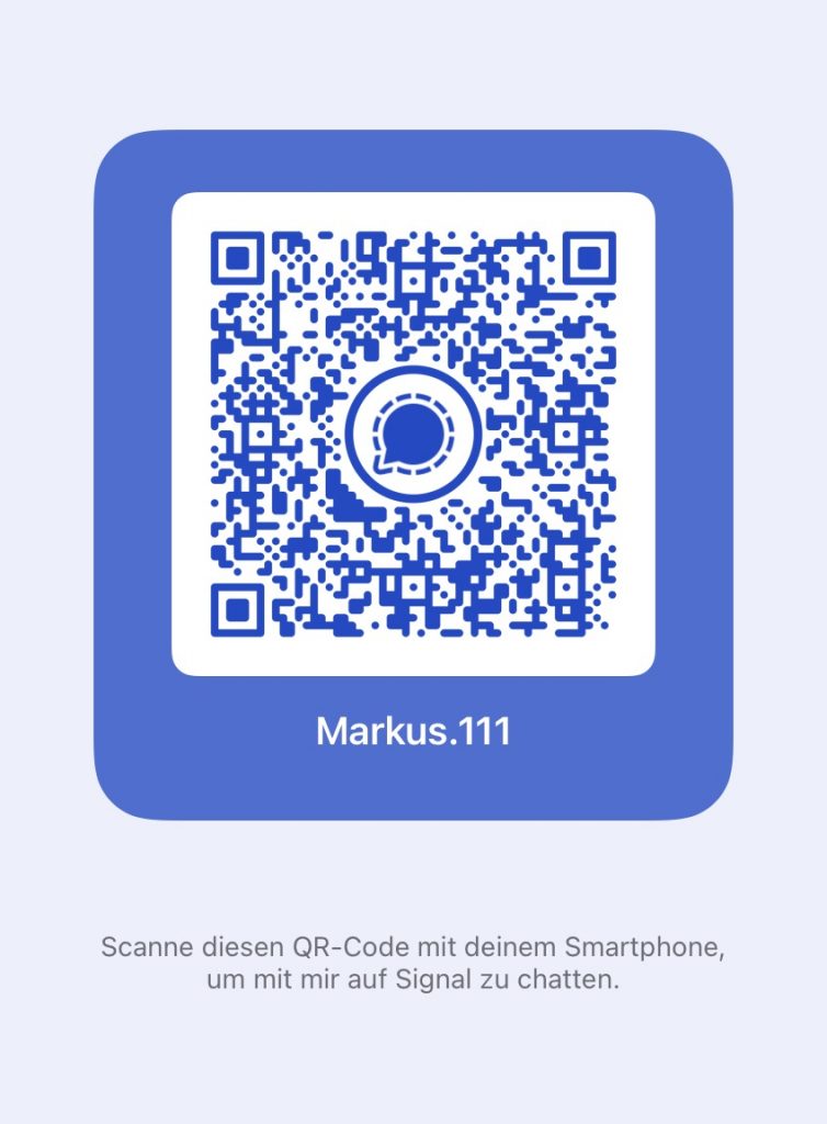 QR-Code zum Signal-Kontakt von Markus